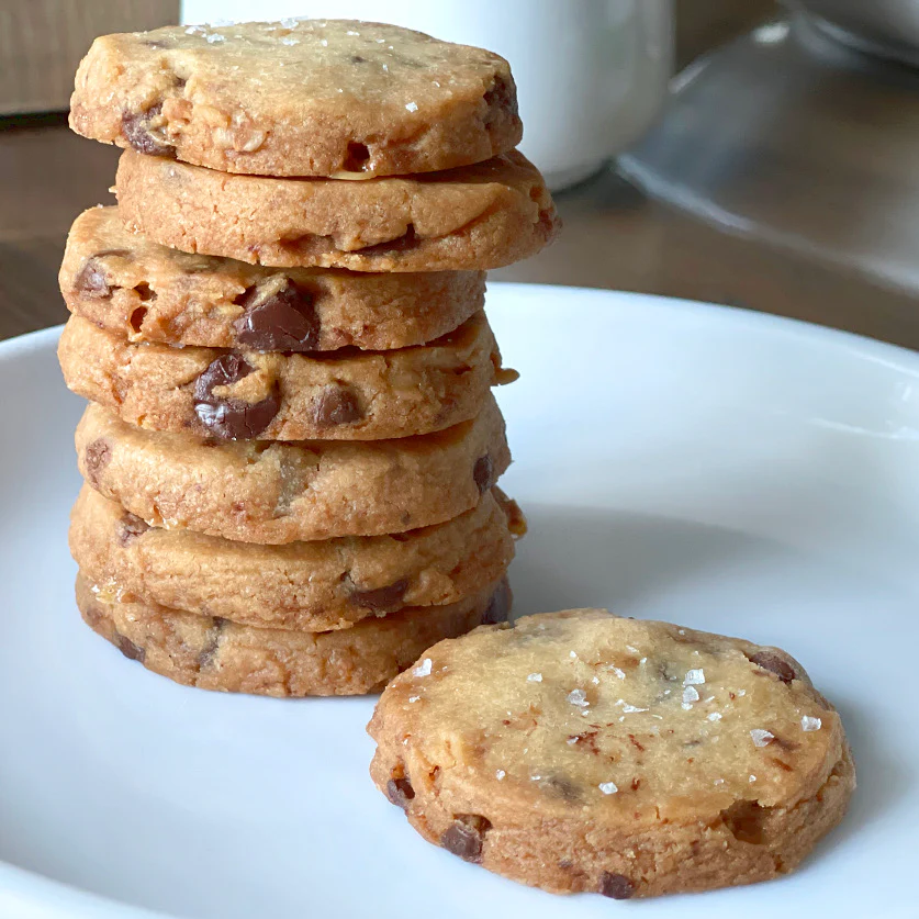 Toffee Chocolate Chip Shortbread Cookies